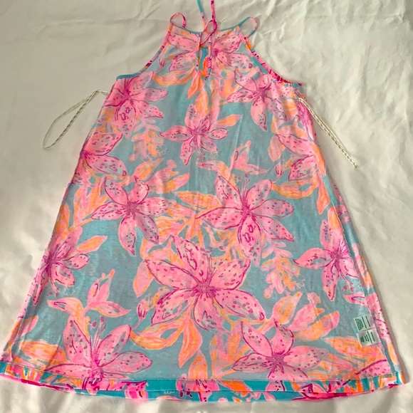 Lilly Pulitzer Margot Dress SZ Small Surf Blue Bonita Blooms - Picture 15 of 16